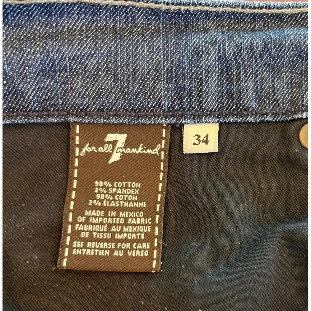 7 For All Mankind Bootcut Jeans Mens‎ 32x29 Dark Distressed Faded Stretch